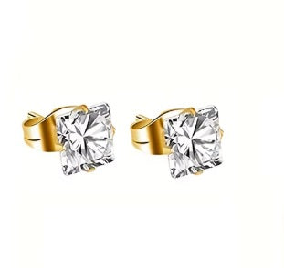 β¨ Stainless Steel Cubic Zirconia Stud Earrings β¨