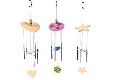 DIY Craft Unfinished Wood & Metal Wind Chimes