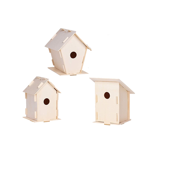 DIY Unfinished Wood Birdhouses