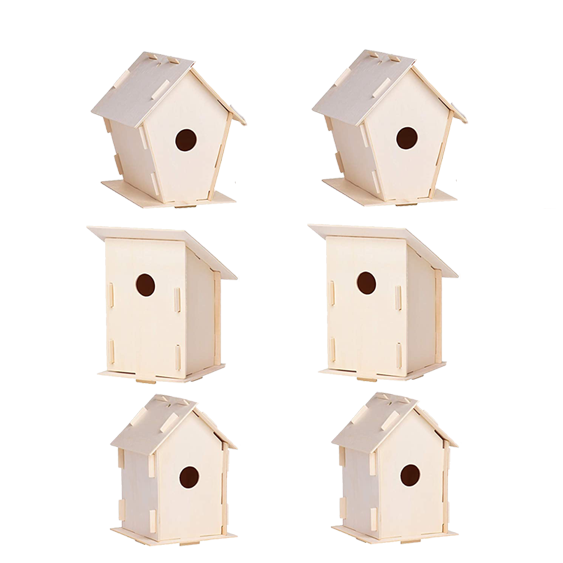 DIY Unfinished Wood Birdhouses