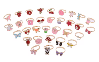 π Cute Adjustable Animal Rings for Girls β Perfect for Pretend Play! π¦