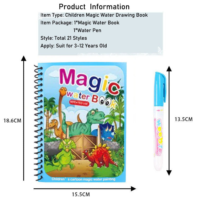 π Dino Magic Water Painting Book β Fun & Mess-Free Creativity! π¨π¦