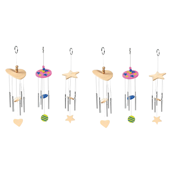 DIY Craft Unfinished Wood & Metal Wind Chimes