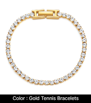 Elegant 18K Gold Tennis Bracelet