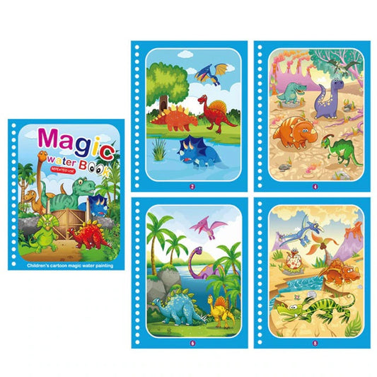 🌟 Dino Magic Water Painting Book – Fun &amp; Mess-Free Creativity! 🎨🦕