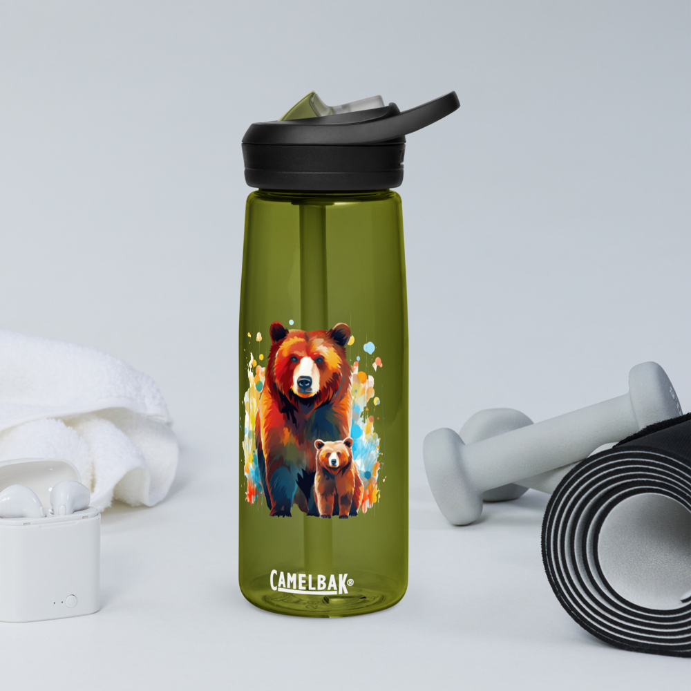 Moma Bear Sports Water Bottle