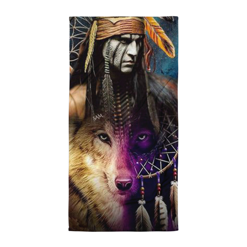 Tribal Wolf Spirit Towel