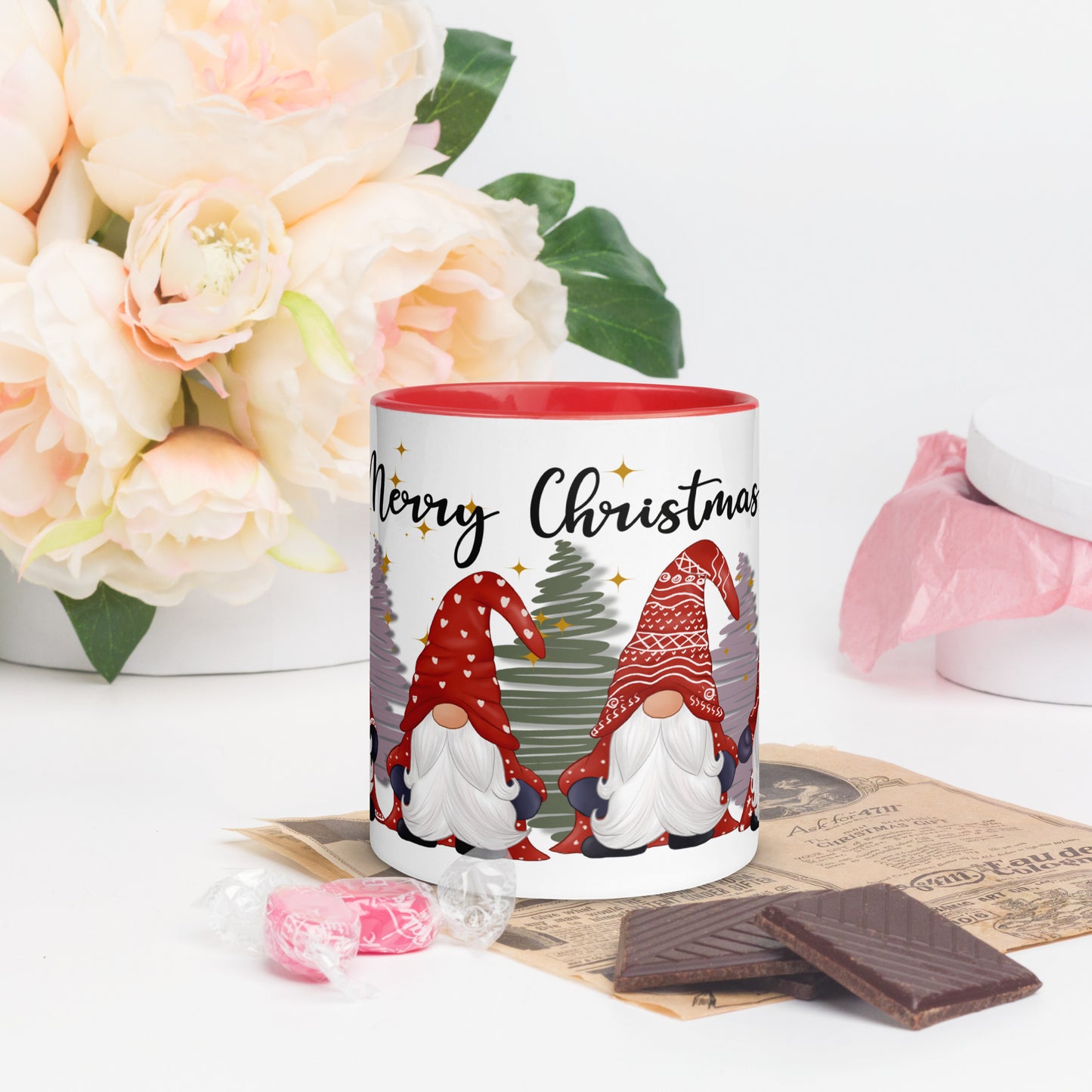 Gnomes Winter Mug with Color Inside