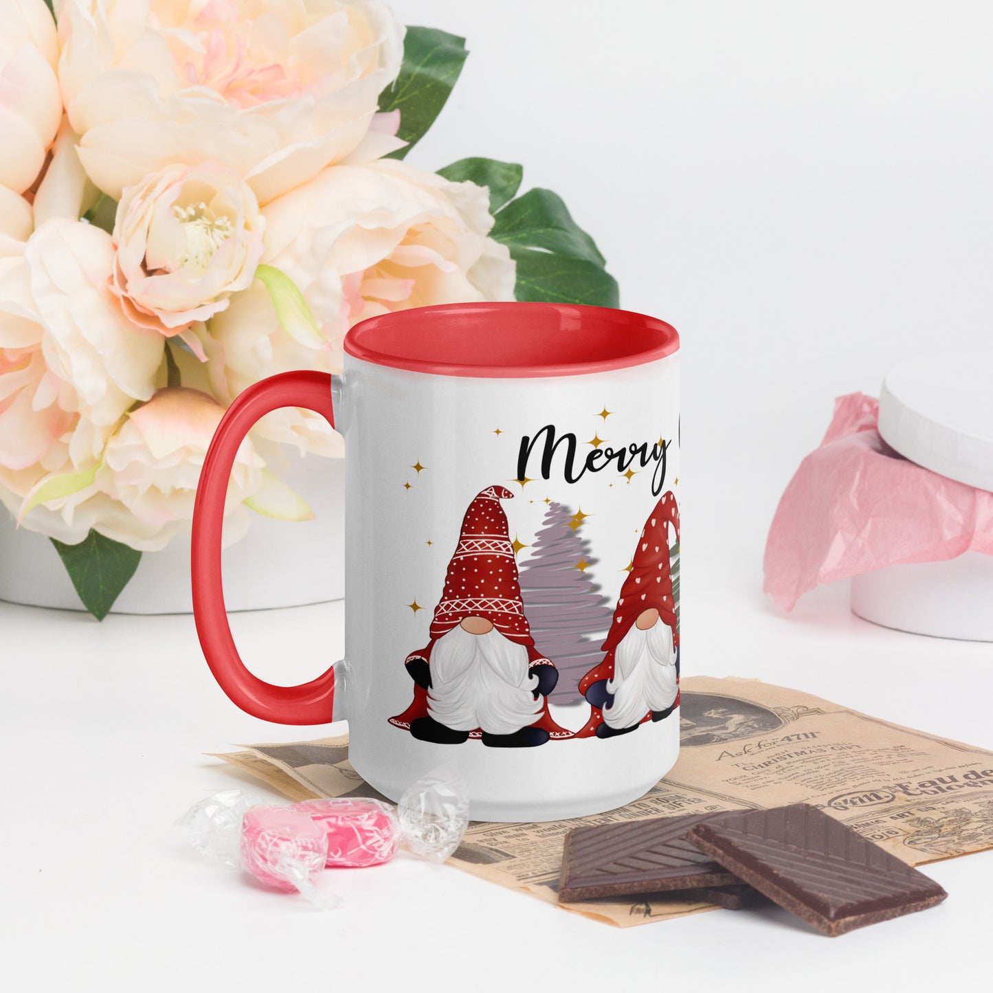 Gnomes Winter Mug with Color Inside